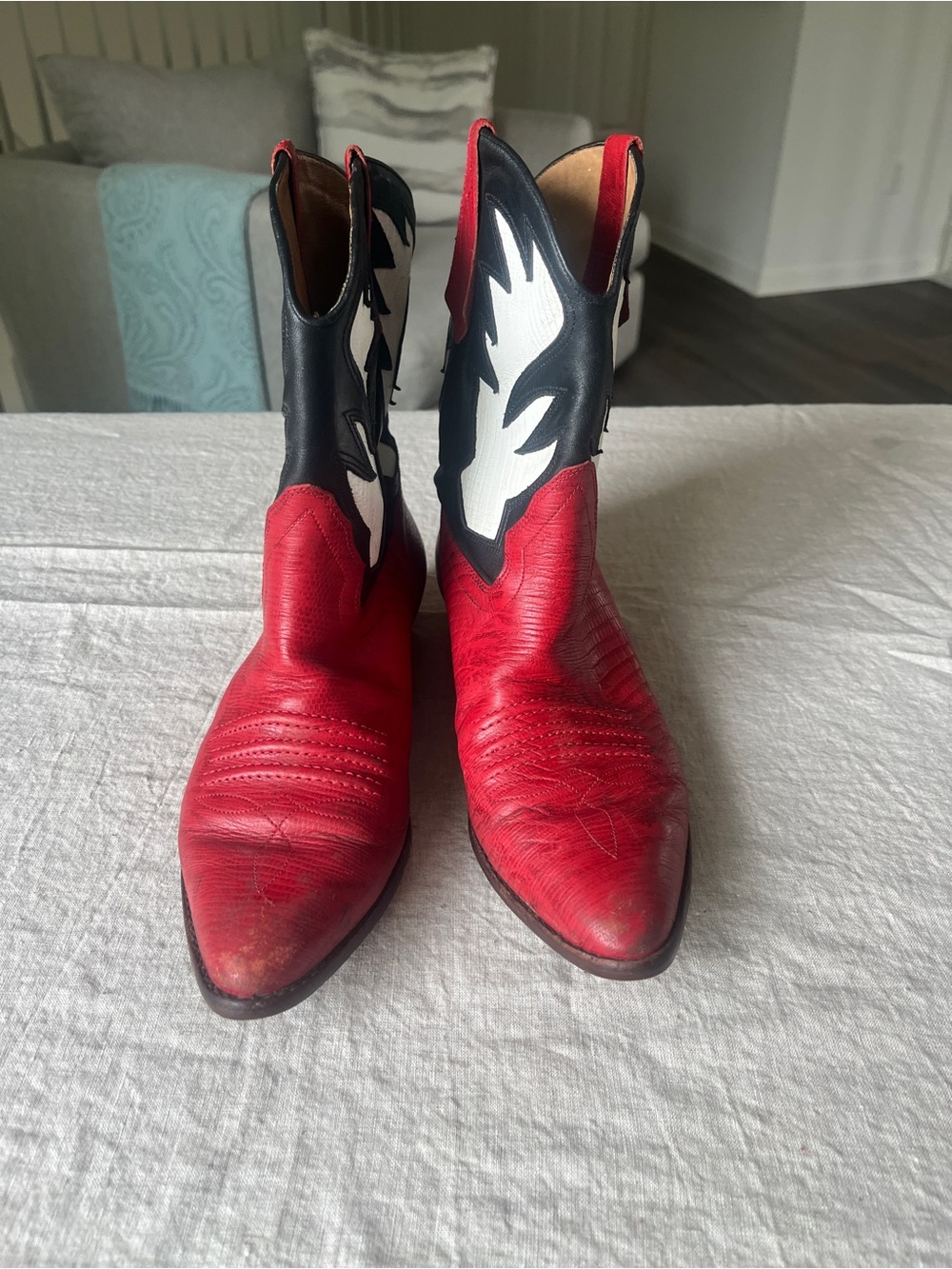 Capezio Red, Black & White Women's Vintage Western Boots